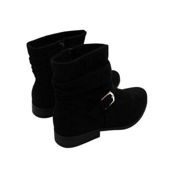 KAREN SCOTT Womens Black Buckle Accent Comfort Clarett Round Toe Boots - Picture 6 of 8